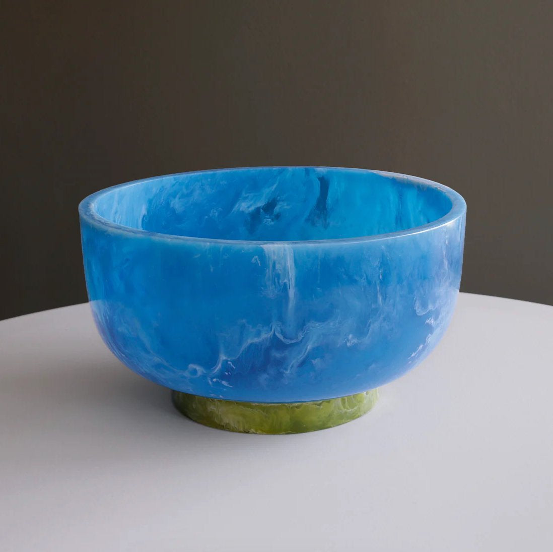 Resin Rio Large Bowl with Base (Blue and Green) - Beatriz Ball - Gaines Jewelers