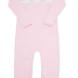 Rigsby Romper Palm Beach Pink with Seashore Sherbet Bow Smocking - The Beaufort Bonnet Company - Gaines Jewelers