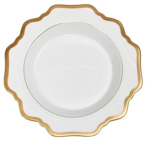 Rim Soup Plate Antique White Gold - Gaines Jewelers