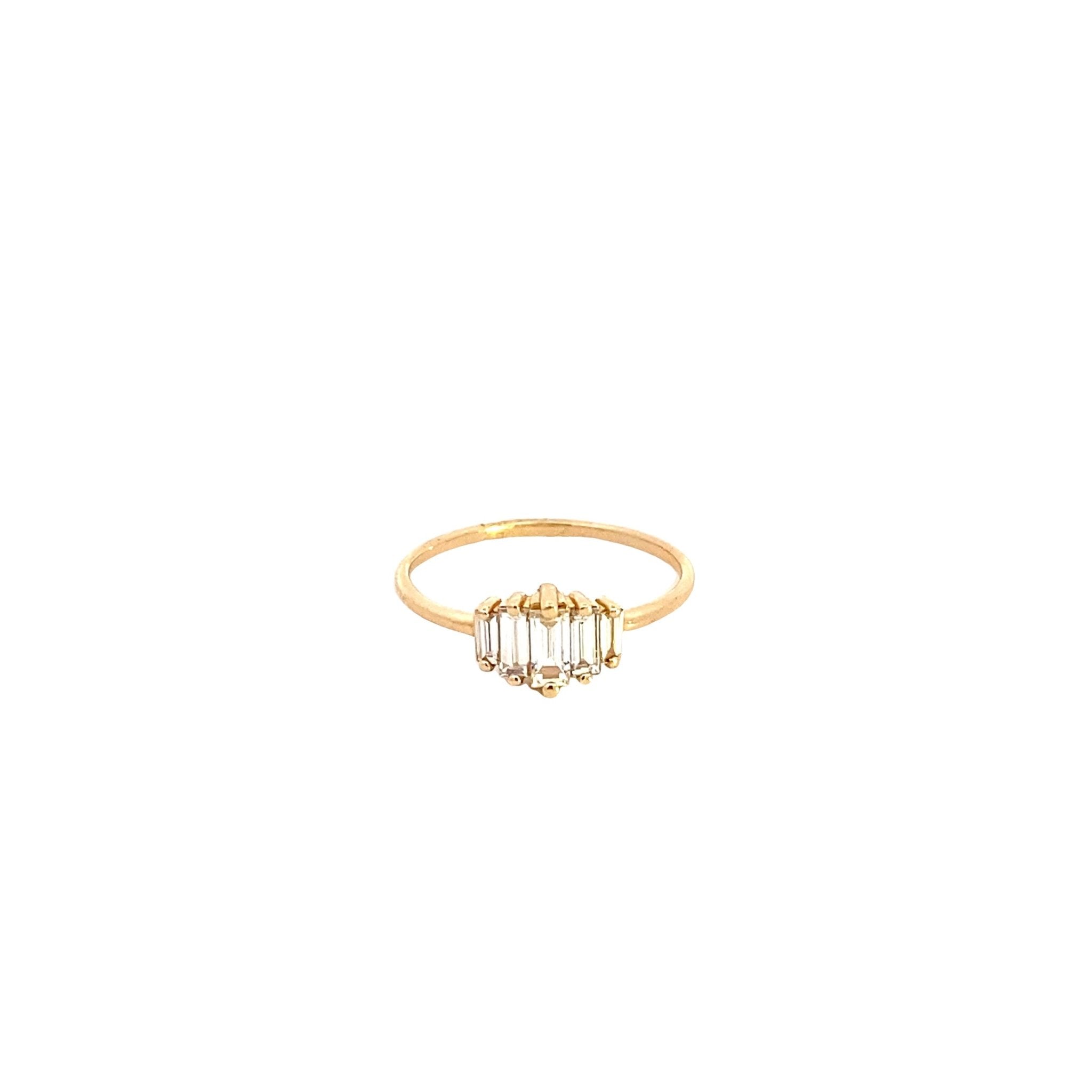 Ring 0.48ctw lab baguette diamond 14k yellow gold - Gaines Jewelers