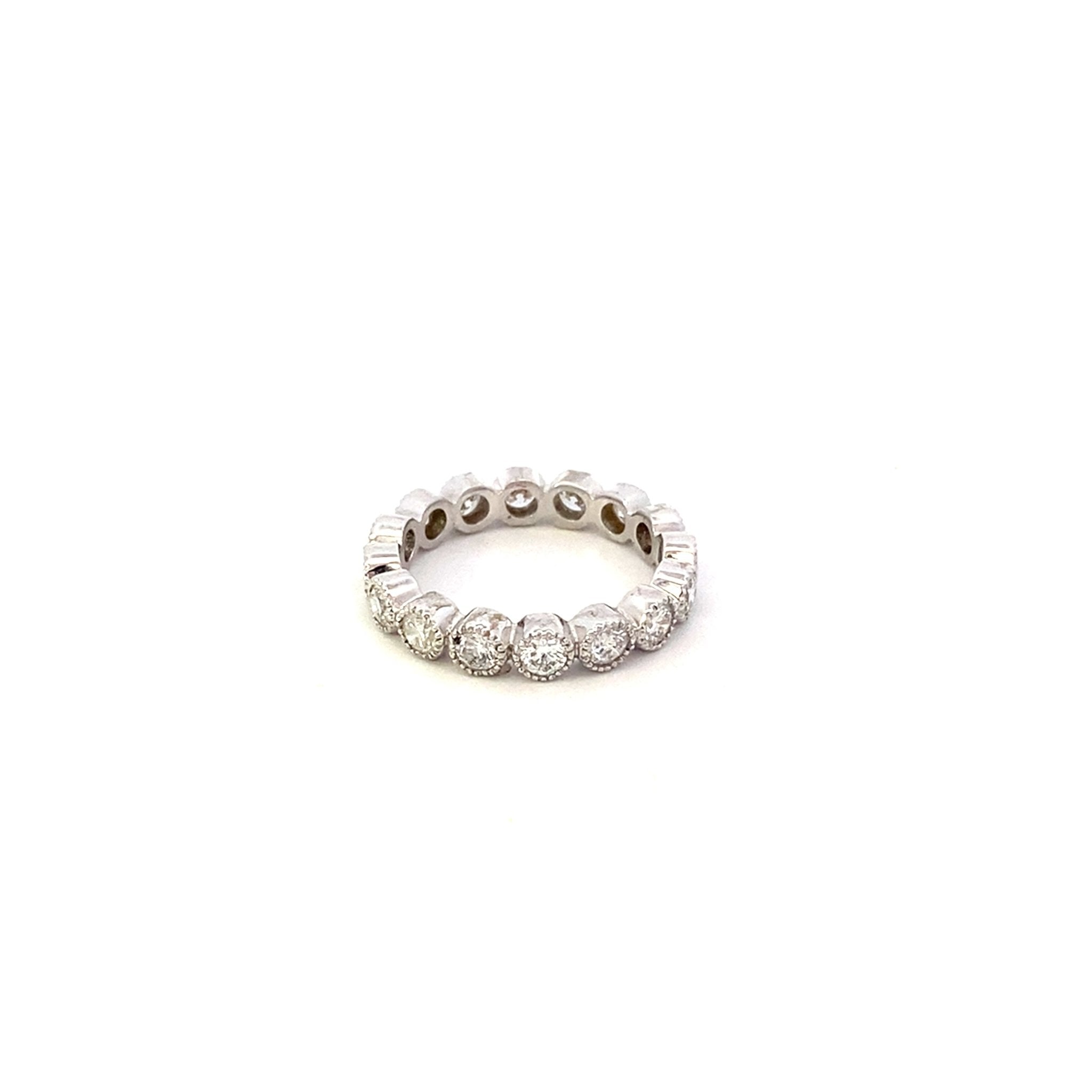 Ring - 14kt wg diamond band circlet - Gaines Jewelers
