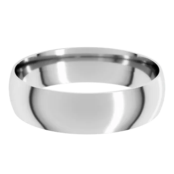 Ring 5mm half-round band 14kt white gold - Gaines Jewelers