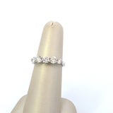 Ring anniversary style diamond band 5=1.33ct 14kt white gold - Gaines Jewelers