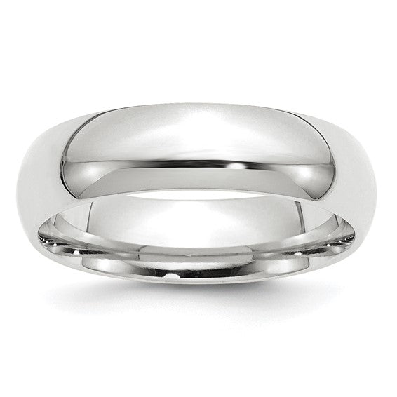 Ring - comfort fit 6mm 14k wg - Gaines Jewelers