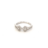 Ring diamond double shields - Gaines Jewelers
