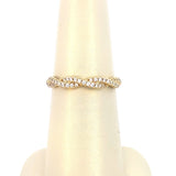 Ring - Diamond woven stacking band 14k Yellow Gold - Gaines Jewelers