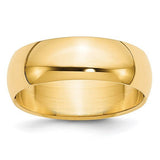 Ring - Man's half round 7mm wedding band 14k yellow gold - Gaines Jewelers