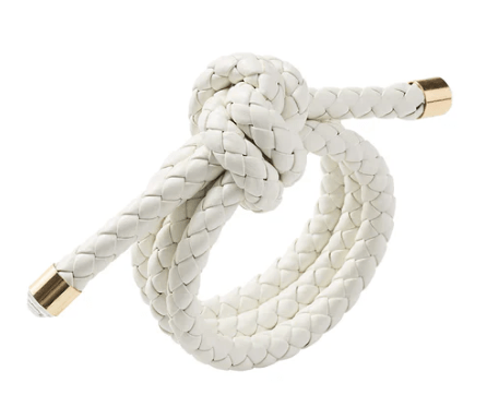 Rope Knot Napkin Ring in White - Kin Seybert - Gaines Jewelers