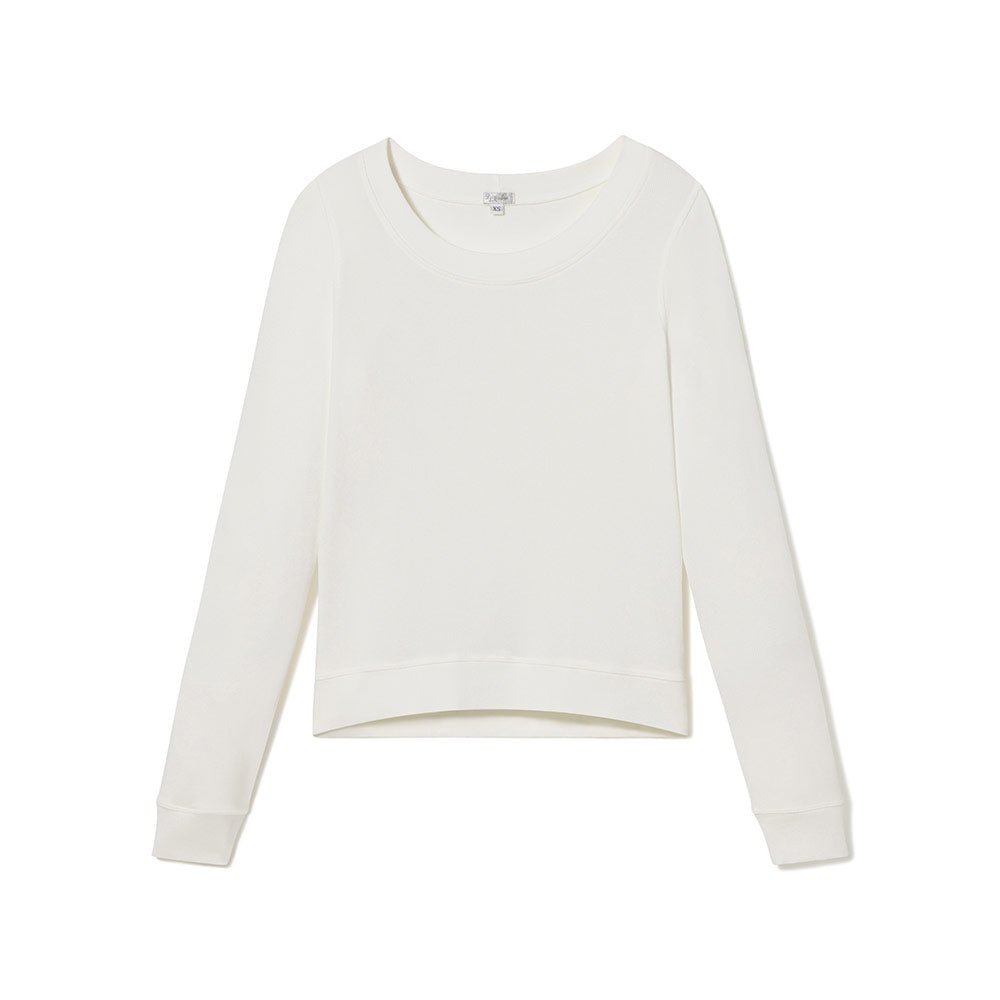 Rosie Long Sleeve Scoop Sweatshirt - Pearl - Medium - PJ Harlow - Gaines Jewelers