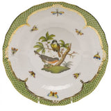 Rothschild Bird Dessert Plate Green Border Motif 2 - Herend - Gaines Jewelers