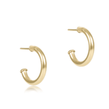 Round Gold 0.5" Post Hoop - 2mm - Smooth - Enewton - Gaines Jewelers