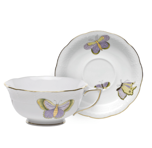 *Royal Garden Butterflies Teacup & Saucer - Herend - Gaines Jewelers