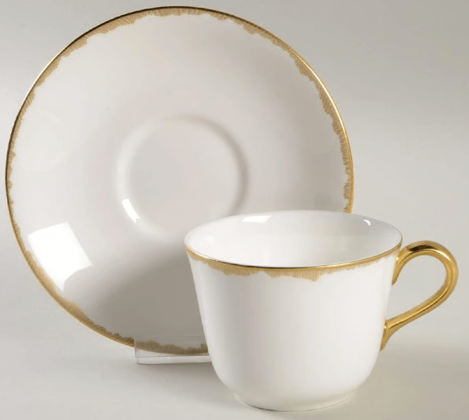 * Ruche Teacup & Saucer - Royal Crown Derby - Gaines Jewelers