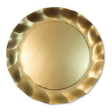 Satin Gold Wavy Paper Charger - 8pk - Sophistiplate - Gaines Jewelers