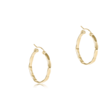 Scalloped Round Gold 1.25" Hoop - Smooth - Enewton - Gaines Jewelers