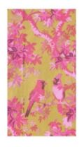Scenic Songbirds Rose/Gold Guest Towel - Caspari - Gaines Jewelers