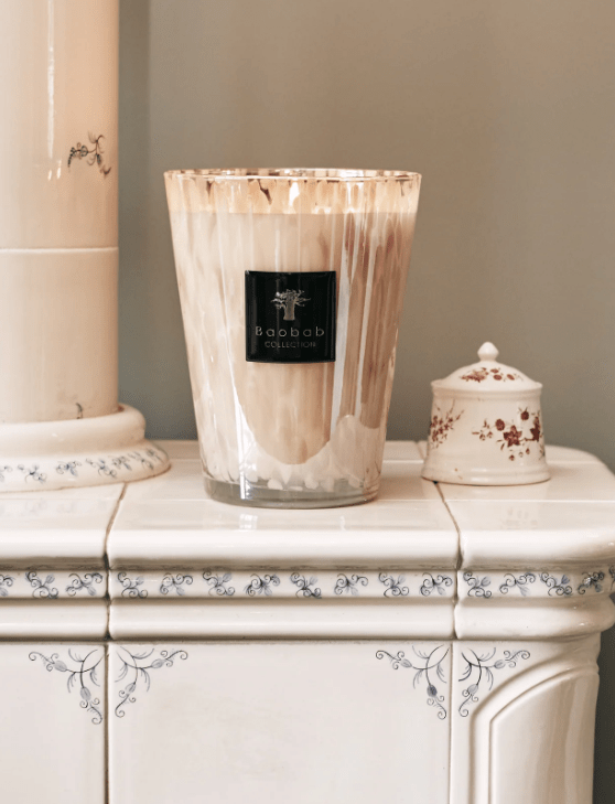 Scented Candle White Pearls - Baobab - Gaines Jewelers