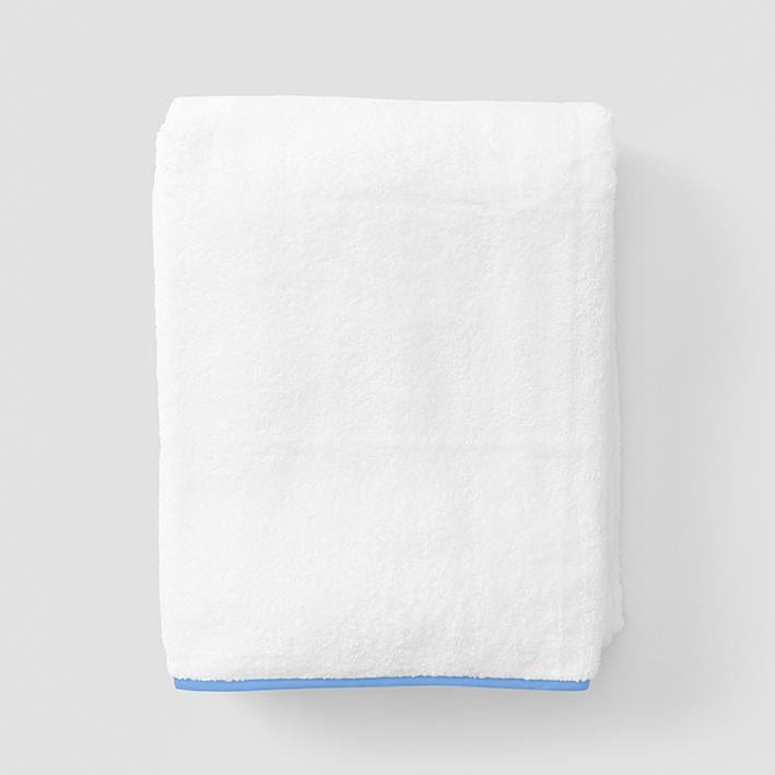 Signature Bath Sheet - French Blue on White - Gaines Jewelers