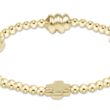 Signature Cross Admire Gold Pattern 3mm Bead Brace - Enewton - Gaines Jewelers