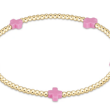 Signature Cross Small Gold Pattern 2mm Bright Pink - enewton - Gaines Jewelers