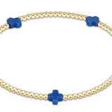 Signature Cross Small Gold Pattern 2mm Cobalt - enewton - Gaines Jewelers