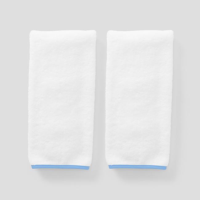 Signature Hand Towels (pair) - French Blue on White - Gaines Jewelers