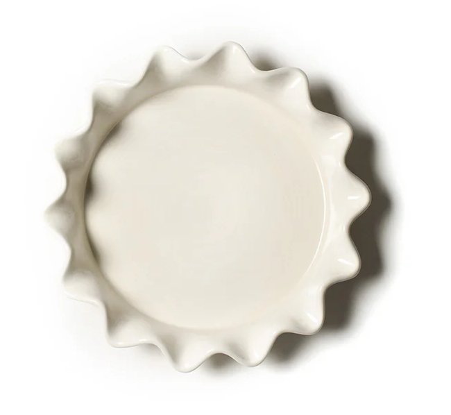 Signature White 8 Ruffle Pie Dish - Gaines Jewelers