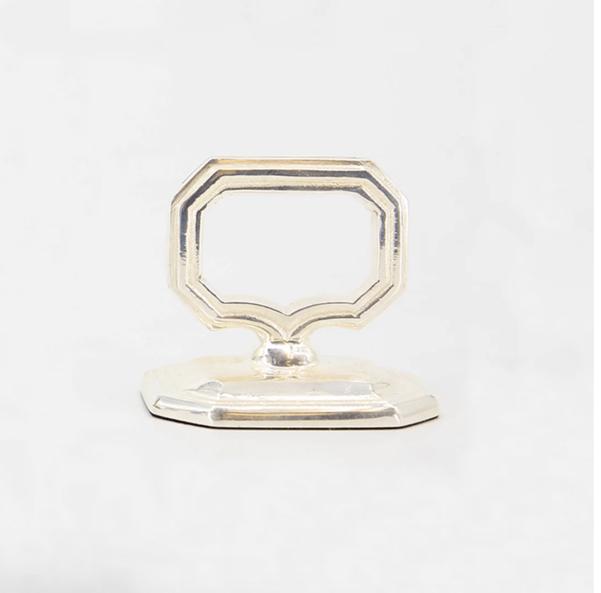 Silver Napkin Ring with Place Card Holder - Hester & Cook - Gaines Jewelers