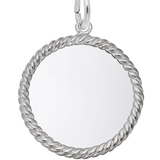 Small Blank Rope Charm - Sterling Silver - Rembrandt Charms - Gaines Jewelers