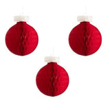 Small Classic Red Ornament Set of 3 - Hester & Cook - Gaines Jewelers