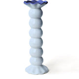 Smoke Large Ruffle Knobbed Candle Holder - Gaines Jewelers