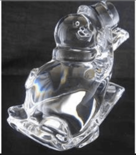 *Snowman on Sleigh - Baccarat - Gaines Jewelers