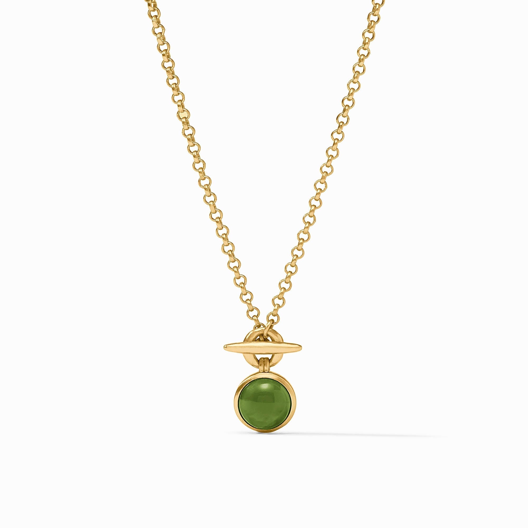 Solara Solitaire Necklace - Iridescent Palmetto Green - Julie Vos - Gaines Jewelers