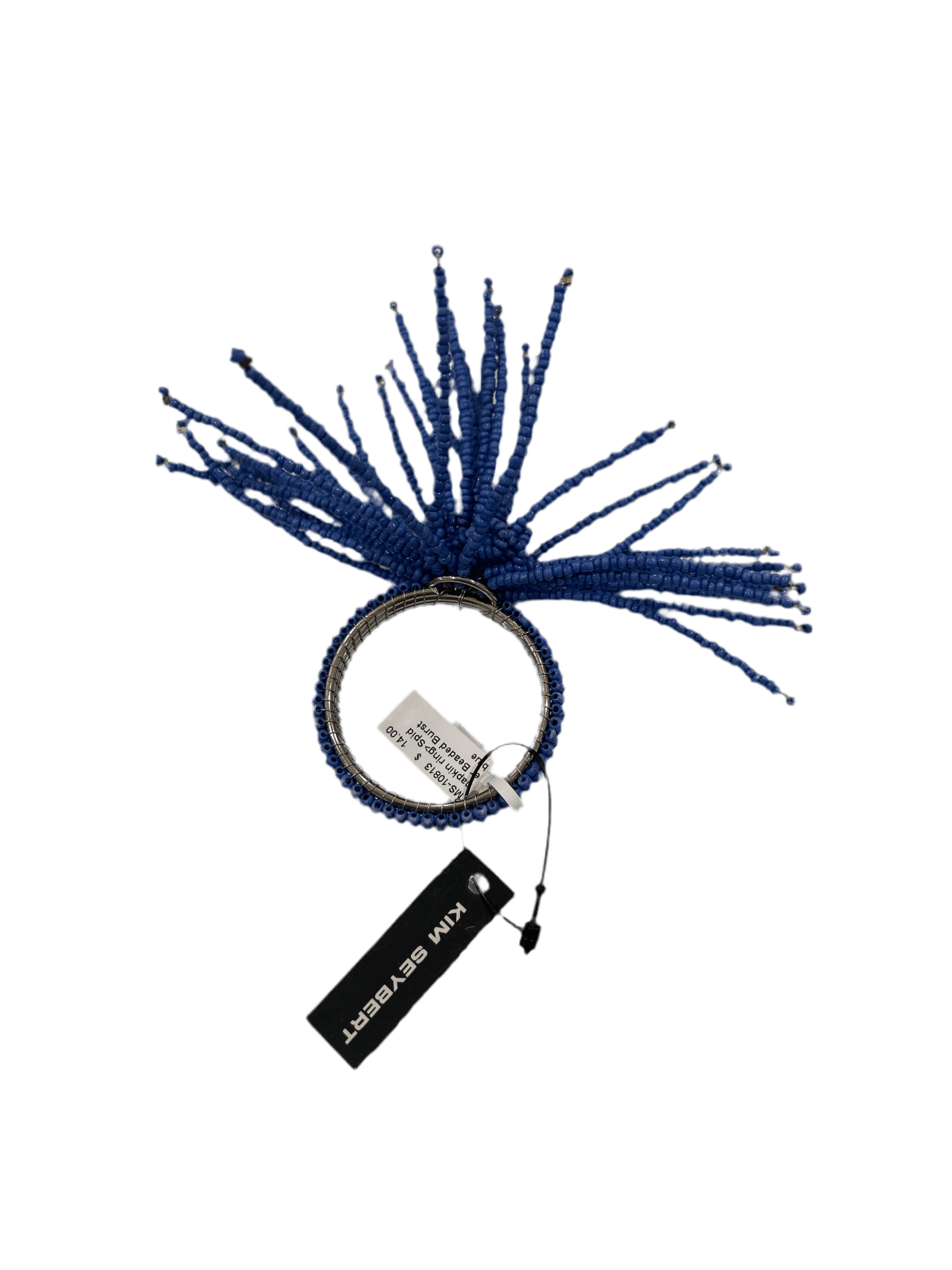 Spider Bead Burst Napkin Ring In Burst Blue - Gaines Jewelers