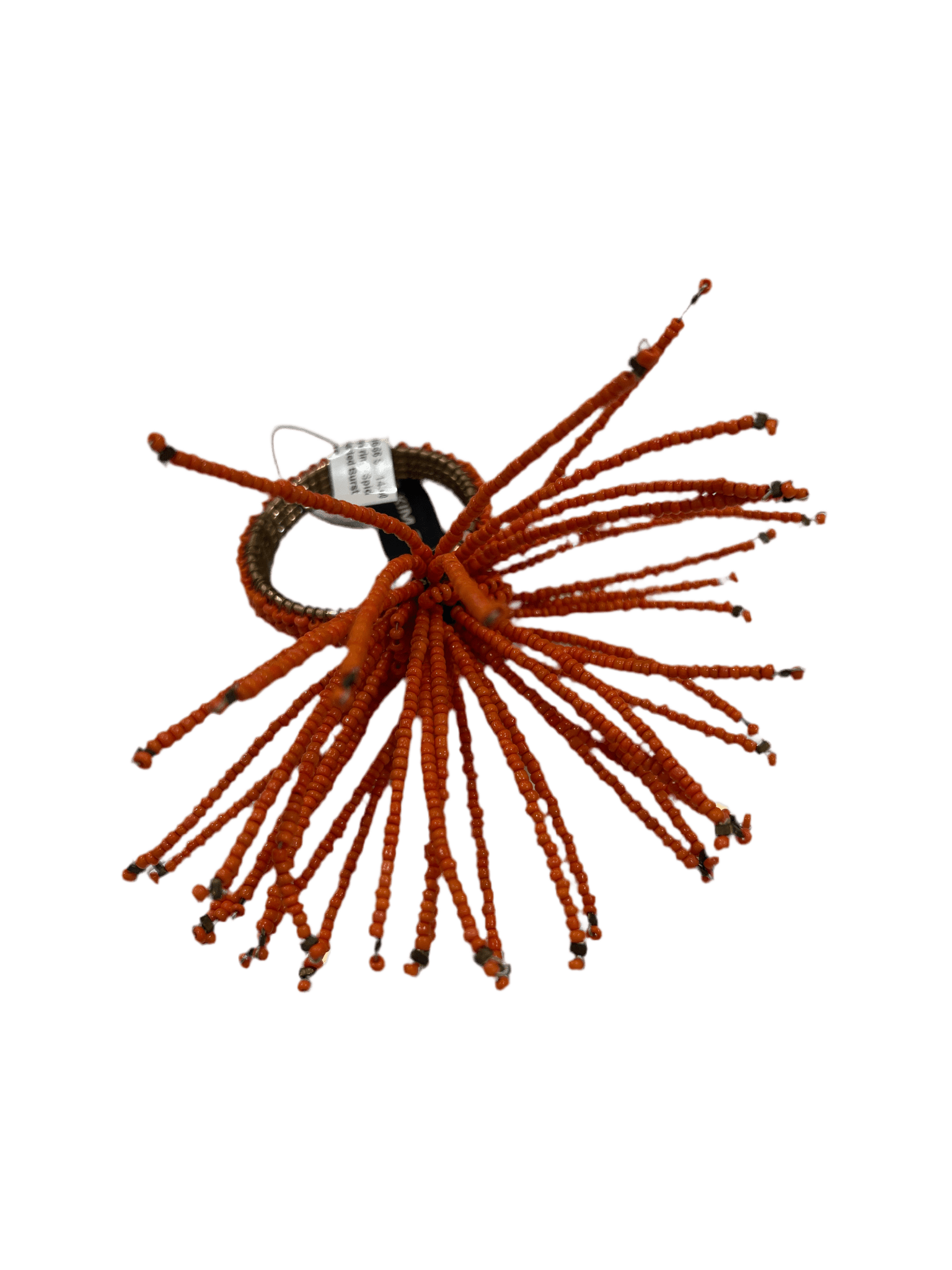 Spider Bead Burst Napkin Ring In Orange - Gaines Jewelers