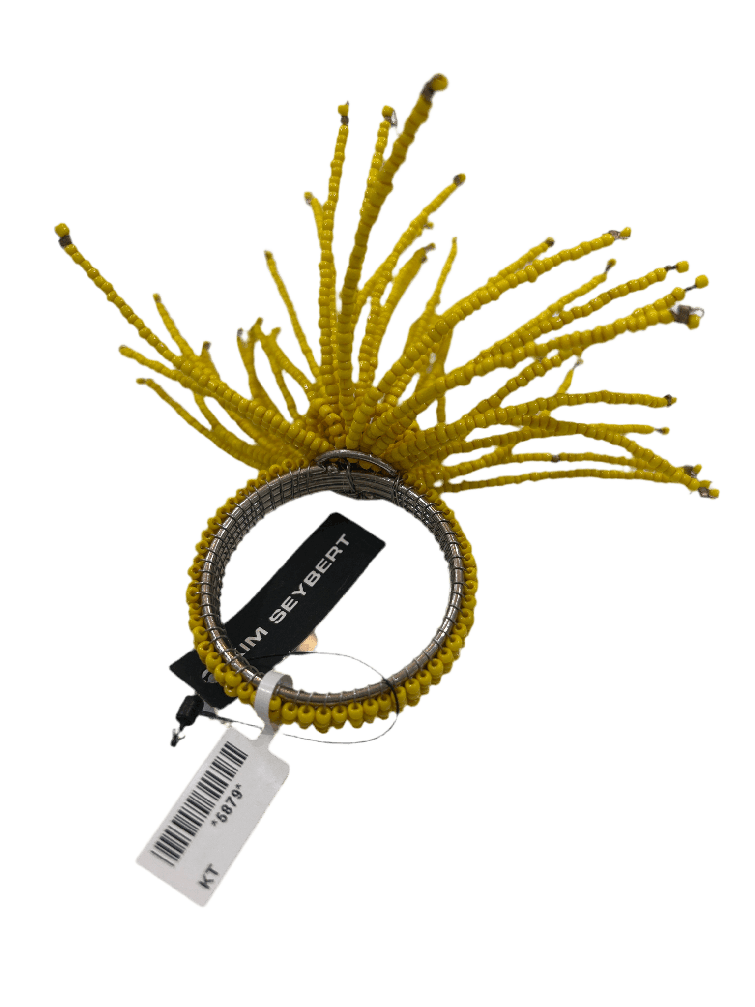 Spider Bead Burst Napkin Ring In Yellow - Gaines Jewelers