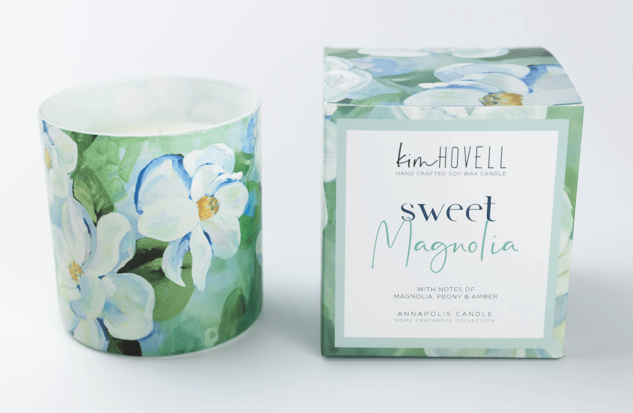 Sweet Magnolia Boxed Candle - Kim Hovell - Annapolis - Gaines Jewelers