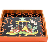 The Courtship Lacquer Square Tray - Caspari - Gaines Jewelers