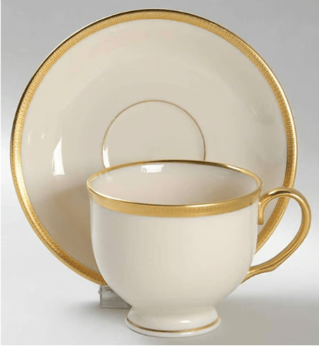 * Tuxedo Tea Cup & Saucer - Lenox - Gaines Jewelers