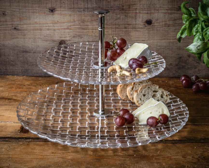 Two Tier Tray - Large - Nachtmann - Gaines Jewelers