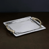 Western Antler Emerson Large Tray with Gold Handles - Beatriz Ball - Gaines Jewelers