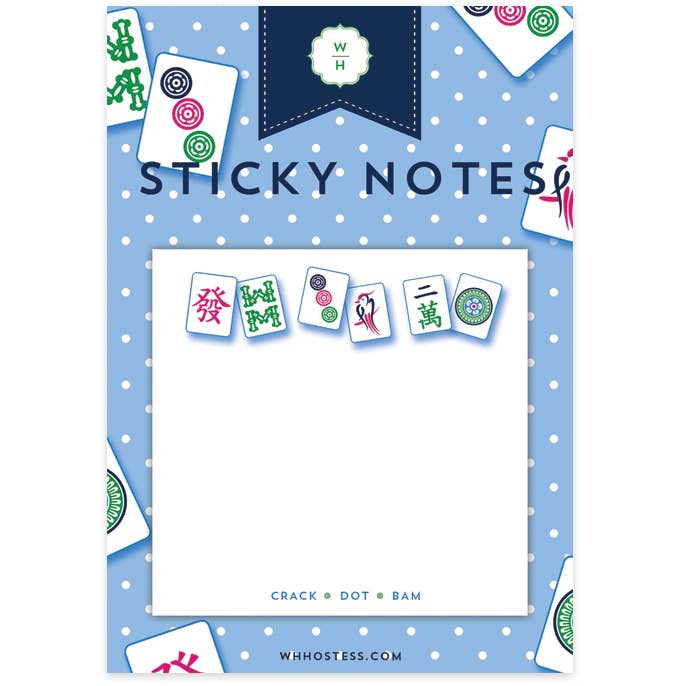 WH Hostess Social Stationery - In Stock Mahjong Single Sticky Notes - Gaines Jewelers