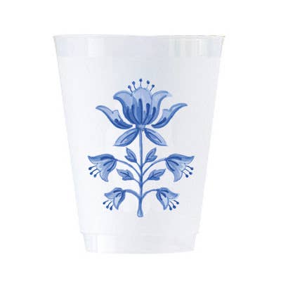 WH Hostess Social Stationery - In Stock Tulip Block Print Shatterproof Cups - Gaines Jewelers