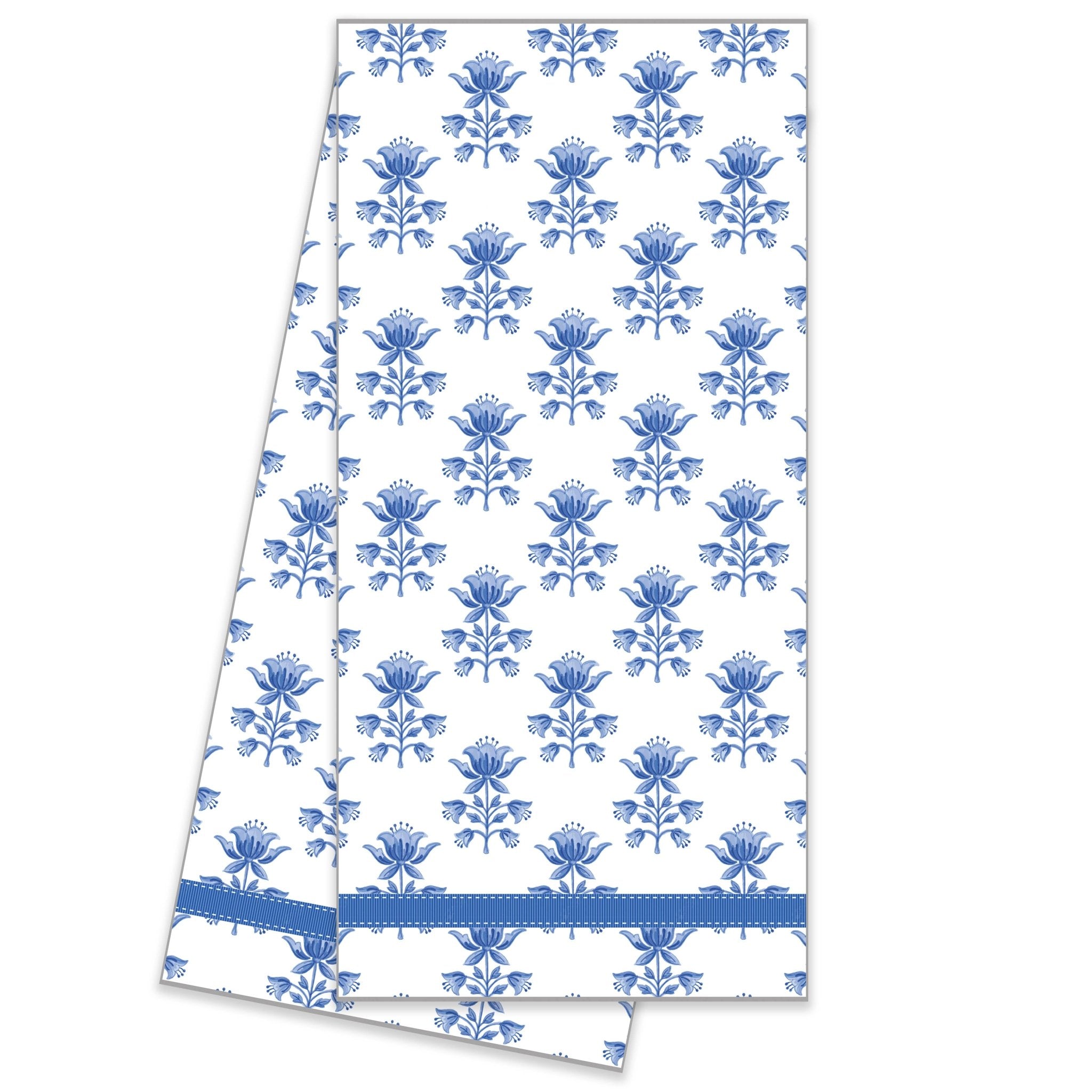 WH Hostess Social Stationery - In Stock WH Cotton Tea Towel | Tulip Block Print - Gaines Jewelers