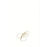 White Pearl & Gold Paper Linen Single Initial Boxed Guest Towel Napkins - C - Caspari - Gaines Jewelers