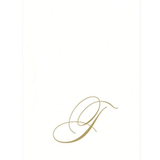 White Pearl & Gold Paper Linen Single Initial Boxed Guest Towel Napkins - T - Caspari - Gaines Jewelers