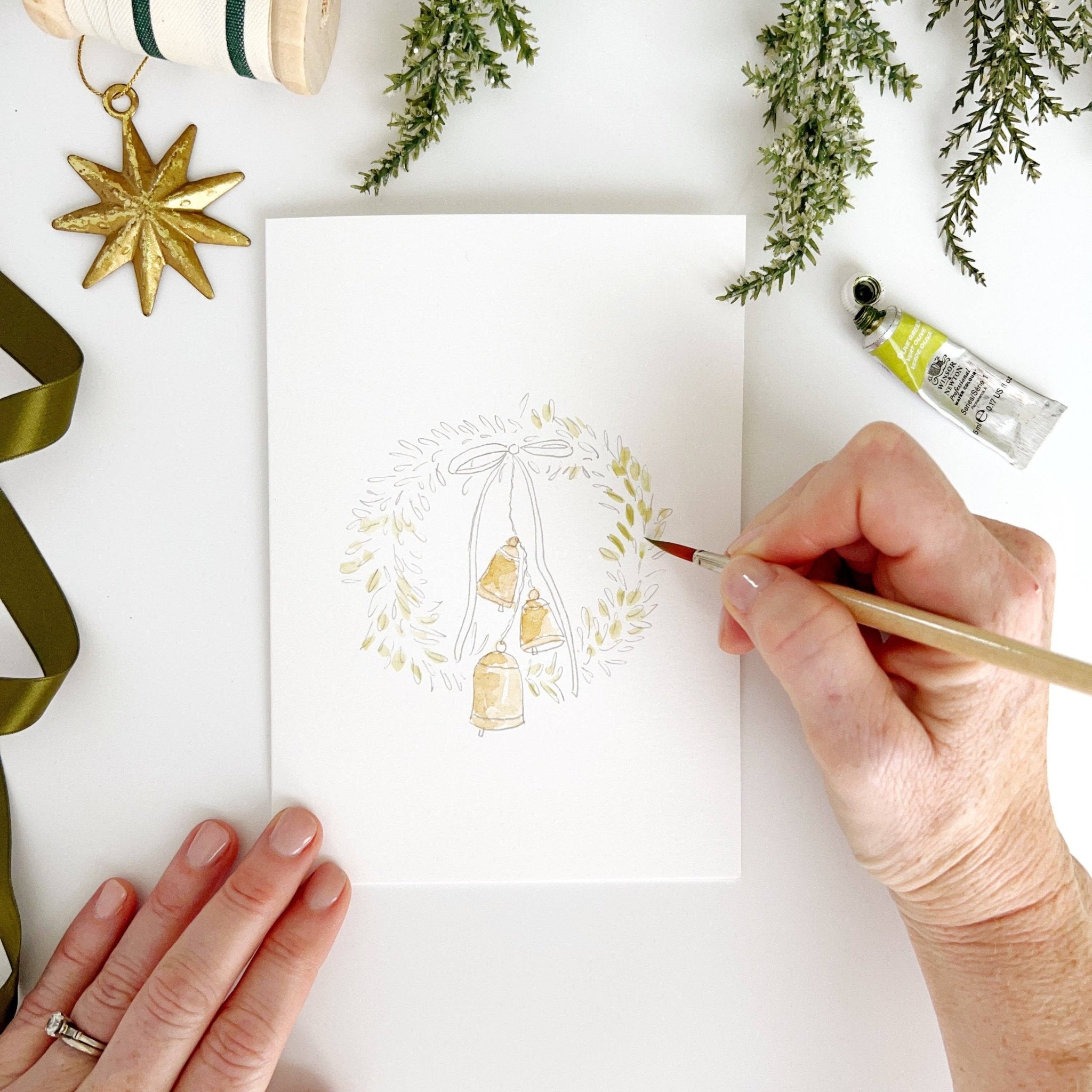 Wreaths Paintable Notecards - emily lex studio - Gaines Jewelers