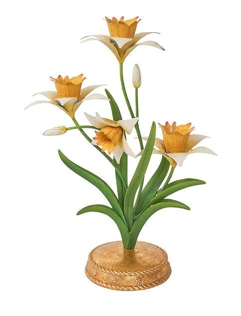 Yellow MW Daffodil Candleabara 14in - Juliska - Gaines Jewelers