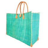 Zafran Solid Straw Beach Bag Fuchsia / Large - Shebobo - Gaines Jewelers