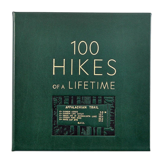 100 Hikes Of A Lifetime Green Bonded Leather - Gaines Jewelers